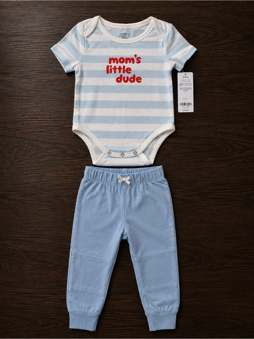 Carter’s 2-Piece “Mom’s Little Dude” Outfit – 18M 🌿 3/$20 🌿